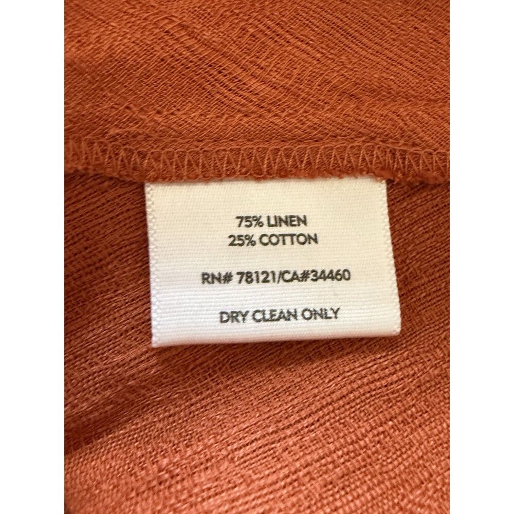 Eileen Fisher Linen Blend Maxi Skirt Burnt Orange Lagenlook Minimalist Boho Med - Picture 12 of 12